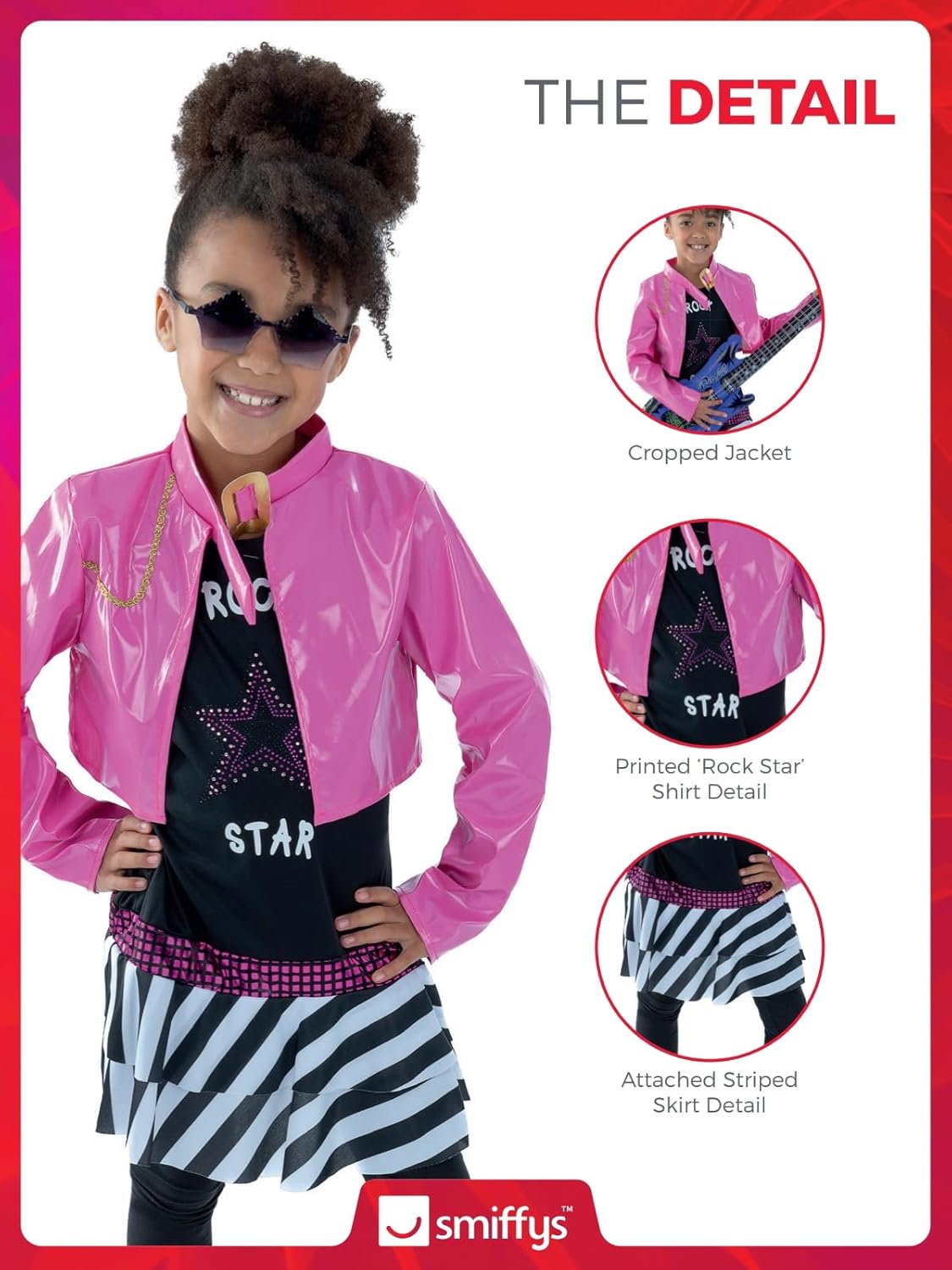 Thumbnail 3 de Smiffys Rockstar Glam Costume 10-12