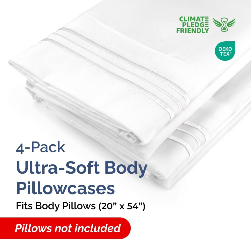 Thumbnail 1 de CGK Unlimited Body Pillowcases Set of 4 - 20x54 Long Body Pillow Cover