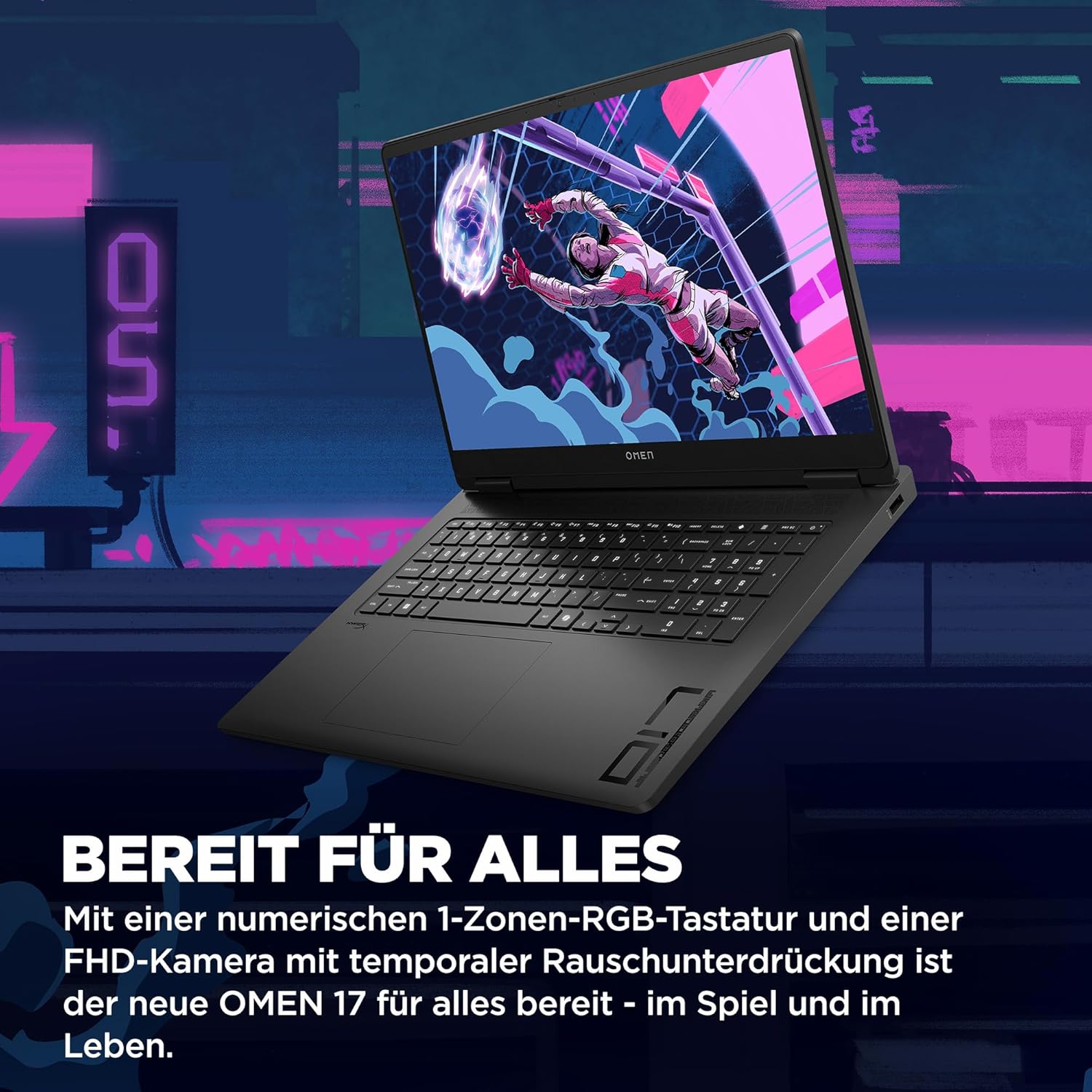 Thumbnail 4 de HP OMEN Gaming Laptop (17,3 Zoll, FHD, 144 Hz) mit Ryzen 7 8845HS und RTX 4060