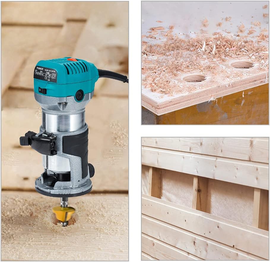 Thumbnail 3 de Oberfräse Trimmer 710W mit 15tlg Fräser Set