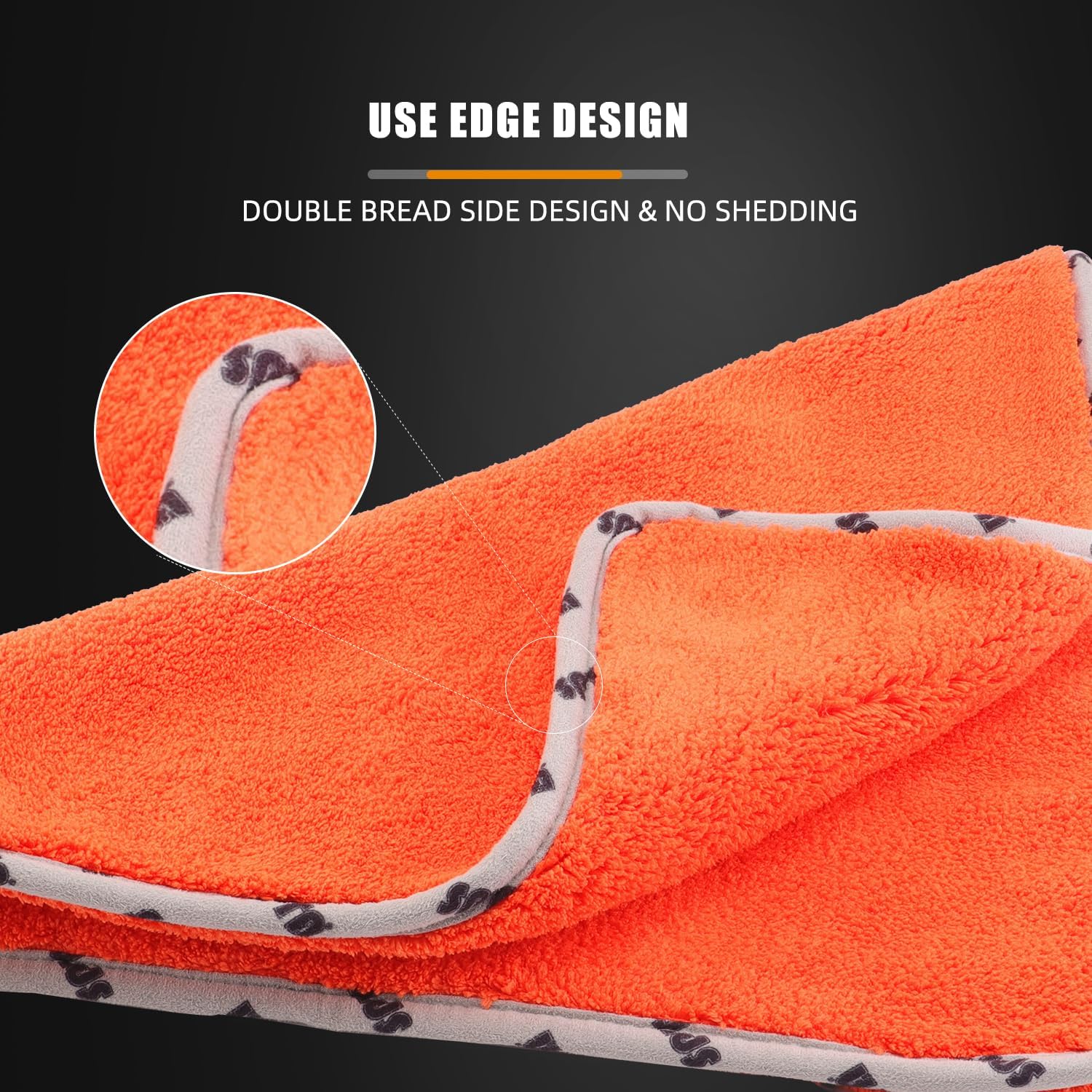 Detalle de SPTA 16" 1200gsm Microfiber Car Towels, 3-Pack