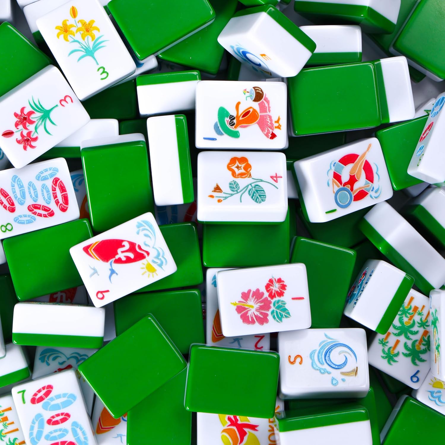 Detalle de Majolicia American Mahjong Tile Set, 160 Tiles