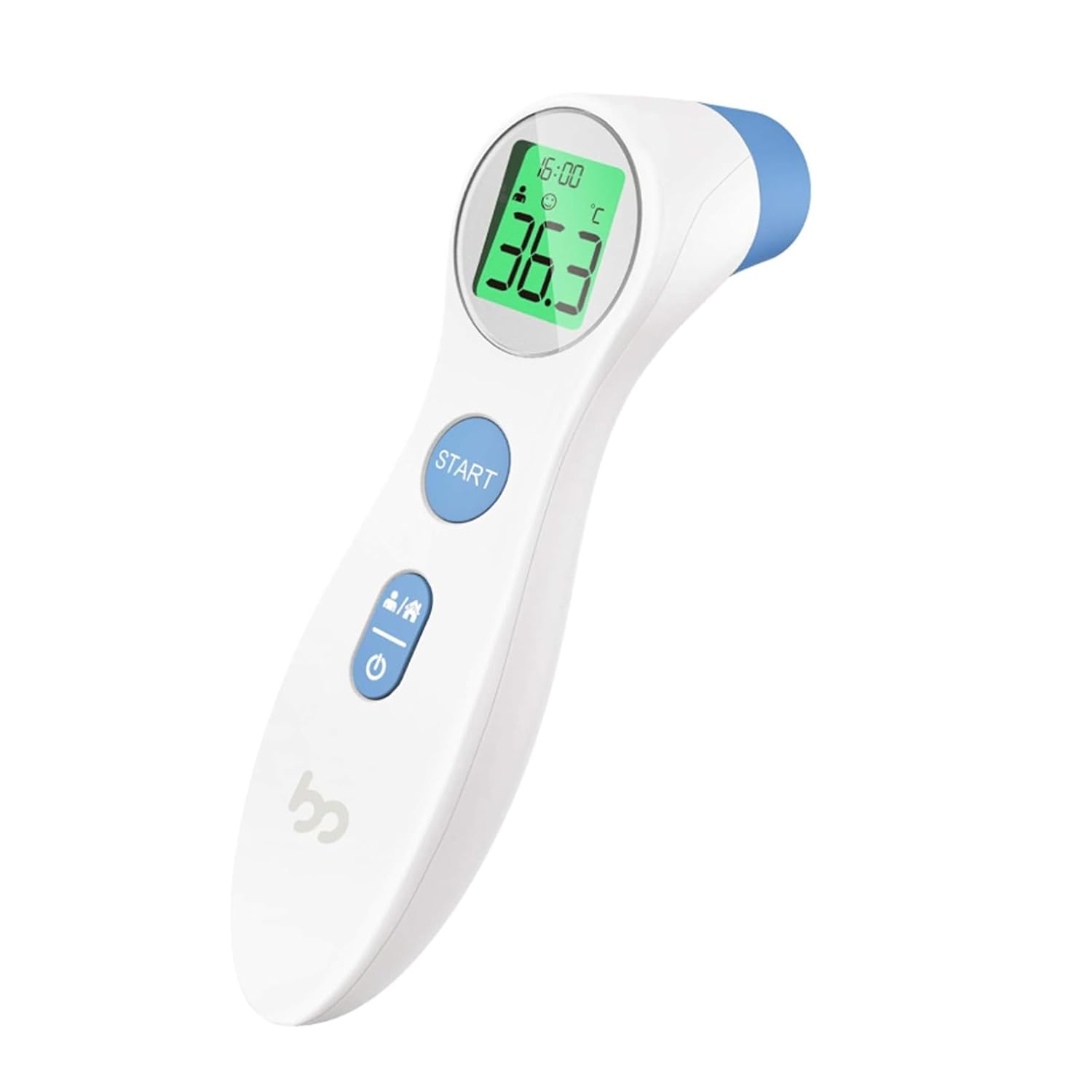Detalle de Kontaktloses Infrarot-Stirnthermometer für Babys, Kinder & Erwachsene – digitales Fieberthermometer mit Fieberalarm (weiß)
