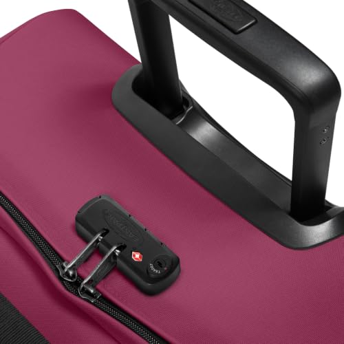 Detalle de Eastpak Tranverz S Valise cabine 42L – Wine Burgundy, à roulettes, 2 compartiments