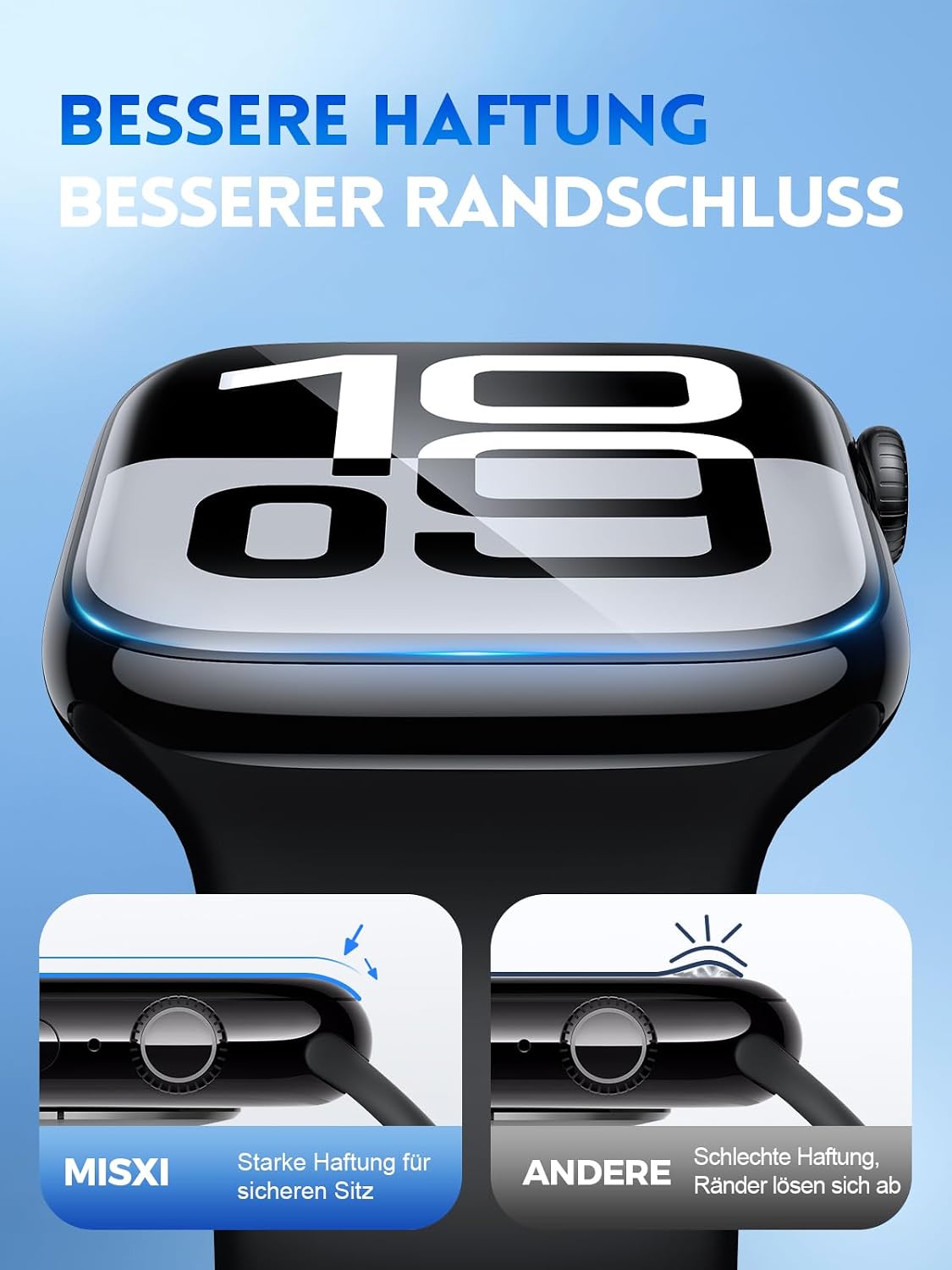 Detalle de Misxi TPU Schutzfolie 6er-Pack für Apple Watch Series 11/10 (46 mm)