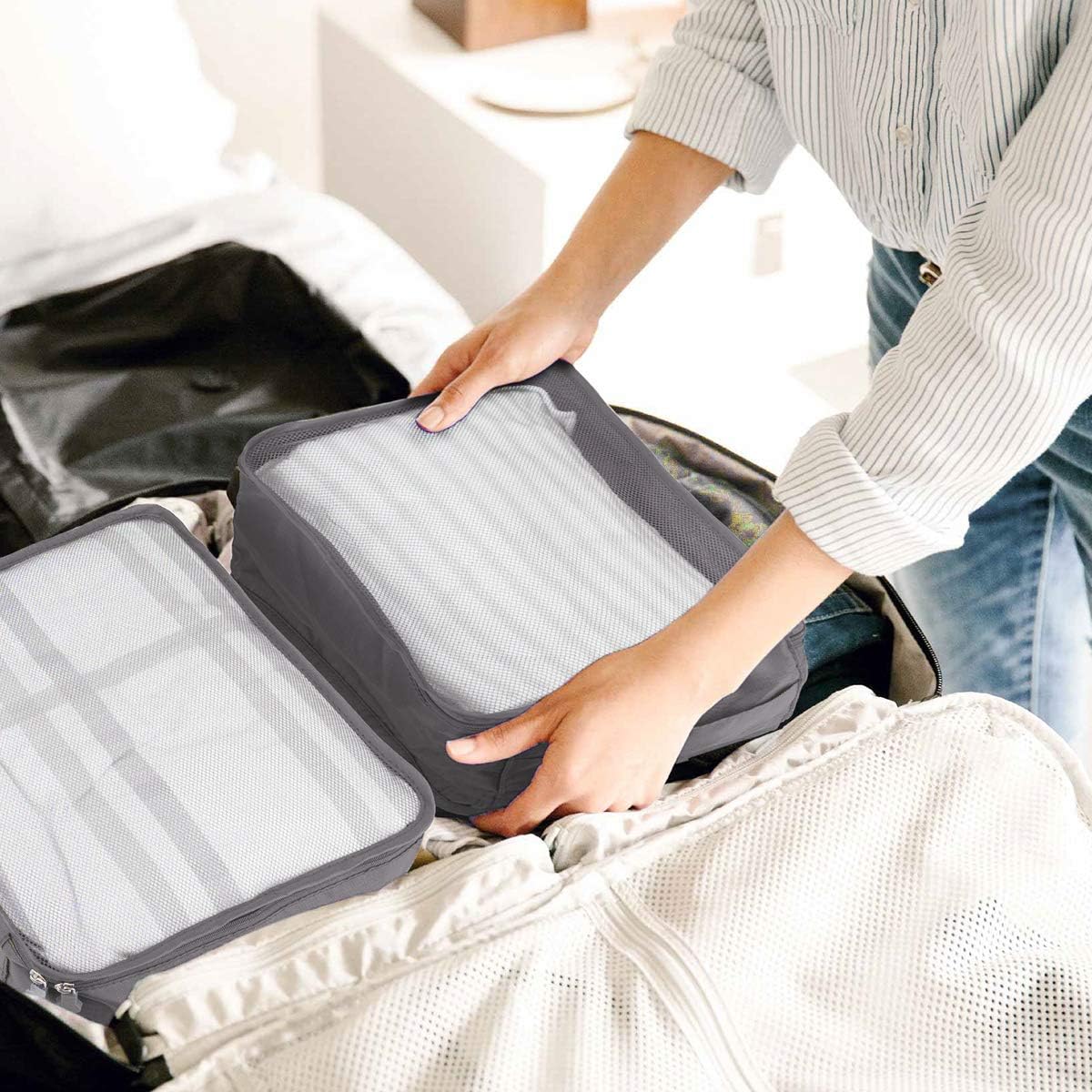 Thumbnail 5 de Large Packing Cubes 12PCS Suitcase Organiser Bags