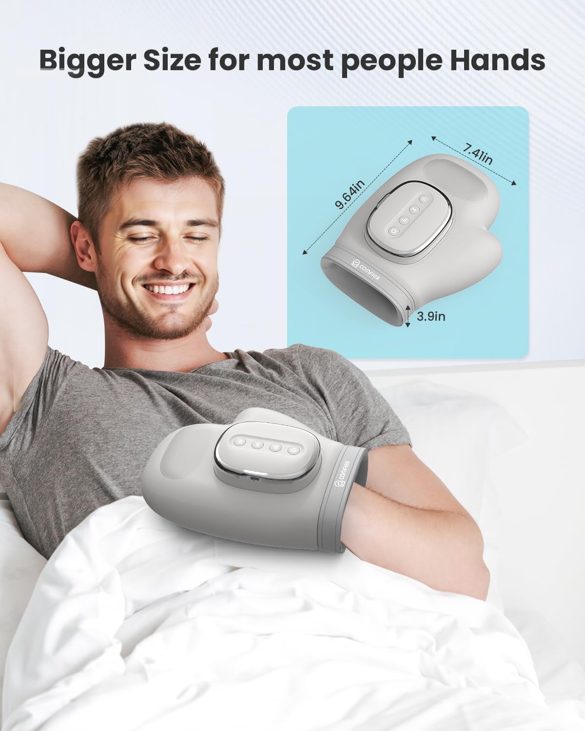 Detalle de COMFIER Massaggiatore Mani Wireless: calore, compressione e portabilità per mani e polsi