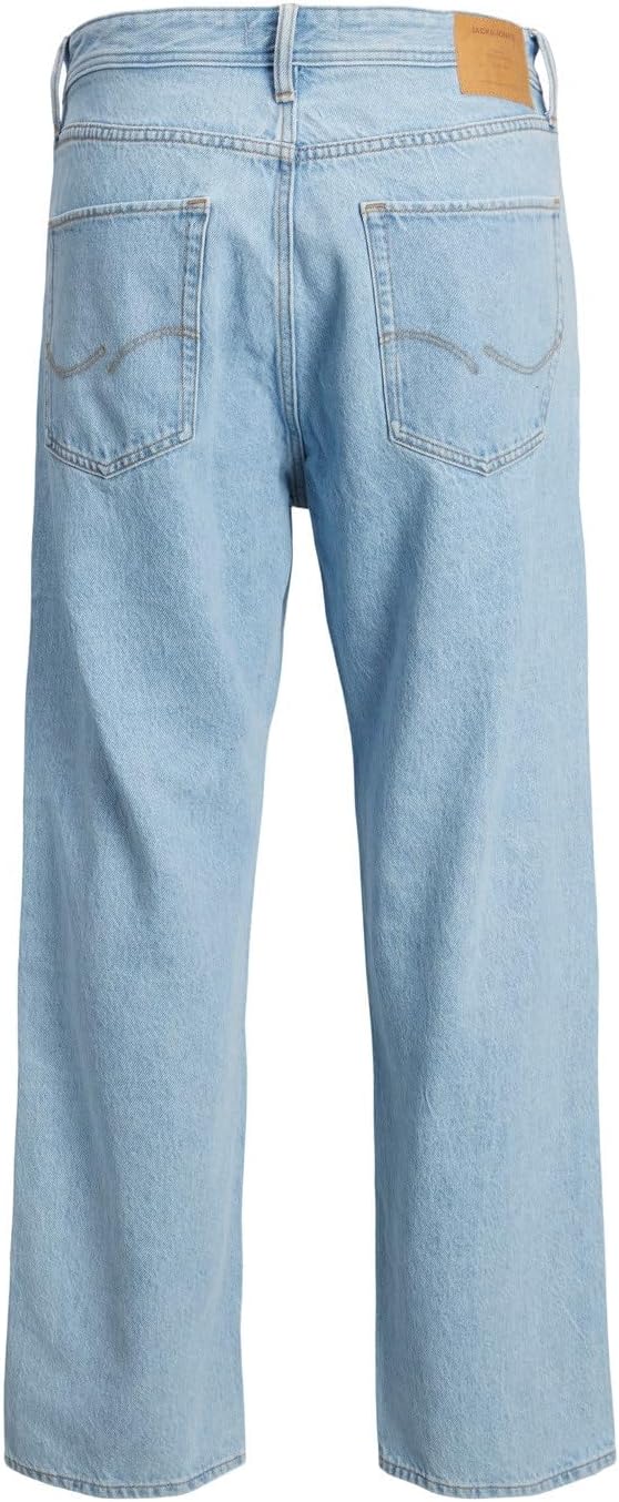 Detalle 2 de JACK & JONES JJIALEX JJ ORIGINAL SBD 755 LN Baggy Fit Jeans – Hohe Taille, Knopfleiste
