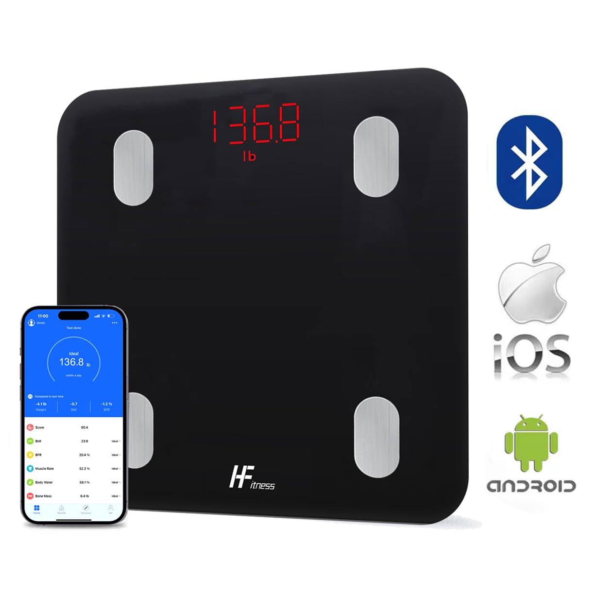 Thumbnail 4 de HomeFashion HFitness Báscula 19 métricas
