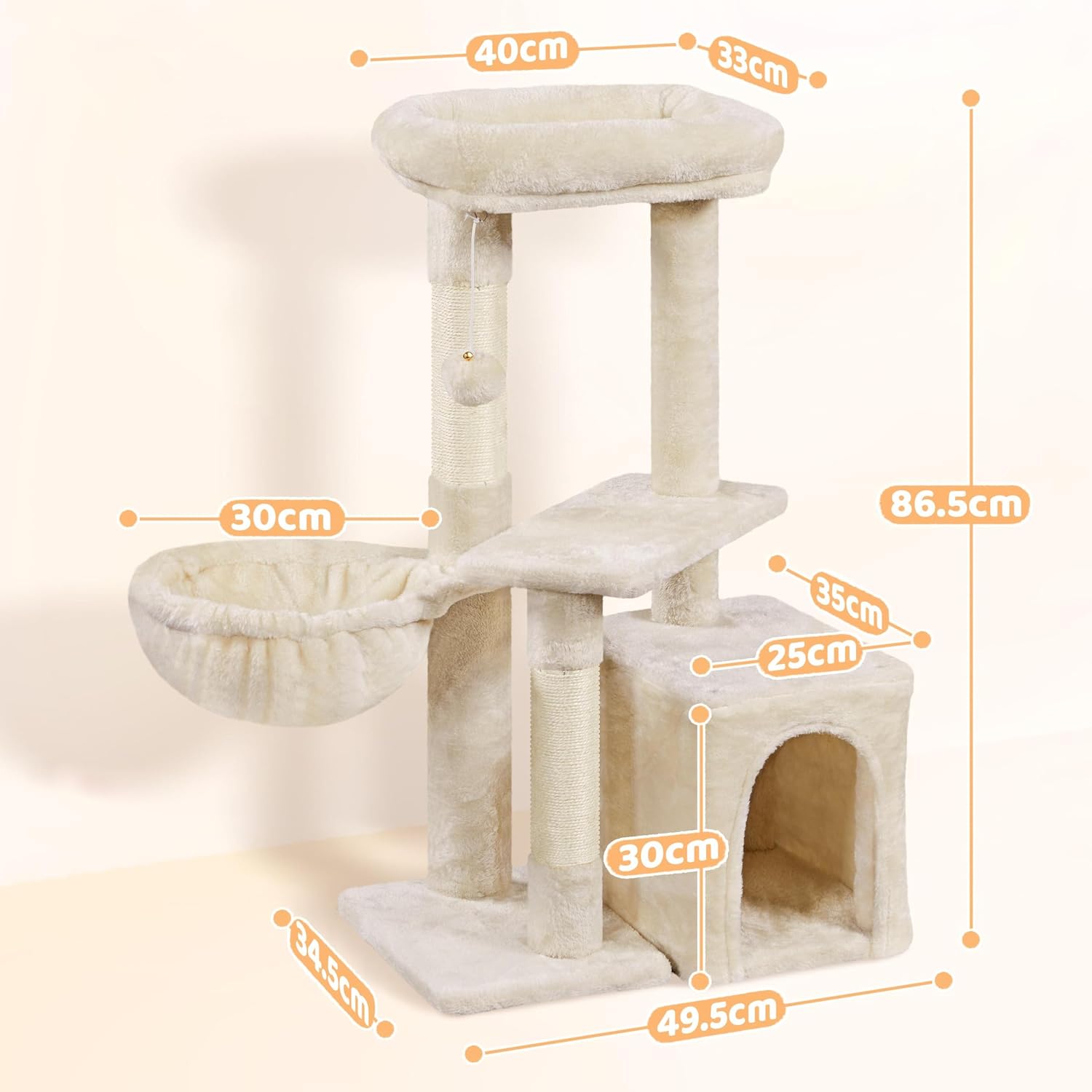 Thumbnail 2 de Yaheetech Cat Tree 87cm Small Cat Tower