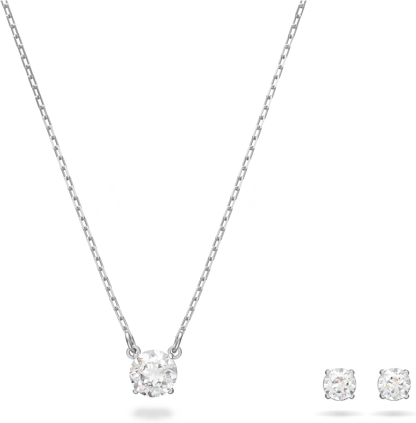 Thumbnail 6 de Swarovski Set Attract Taglio Pear Bianco – Collana e Orecchini Placcato Rodio