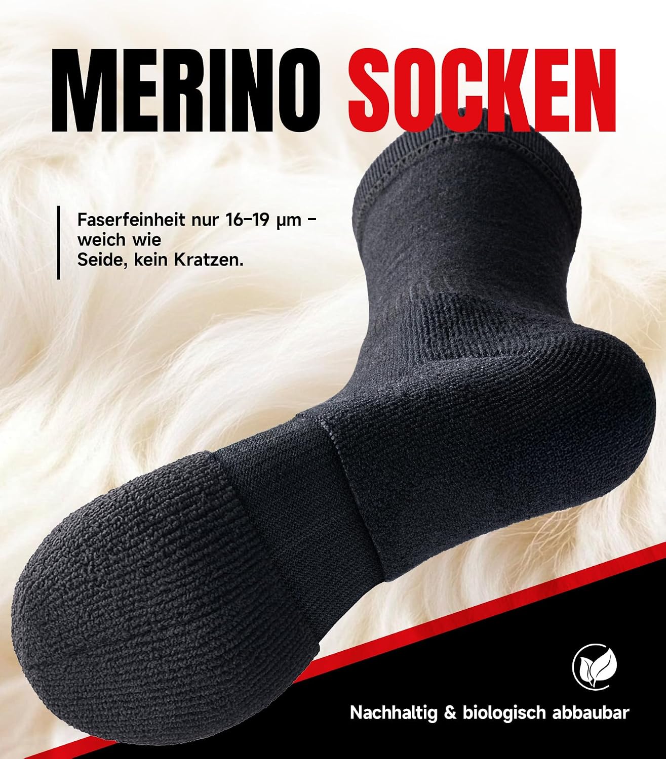 Thumbnail 1 de PULIOU A18 Merino Socken Herren