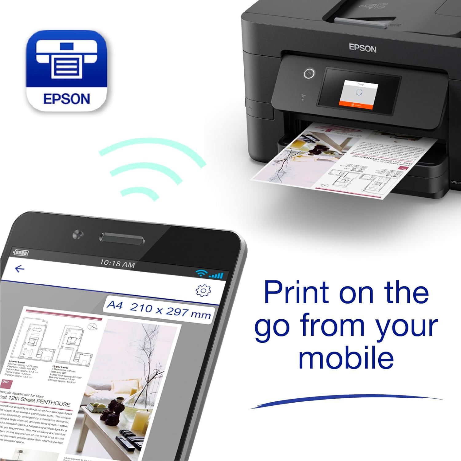 Thumbnail 4 de Epson WorkForce Pro WF-3820DWF A4 multifunction wireless inkjet printer
