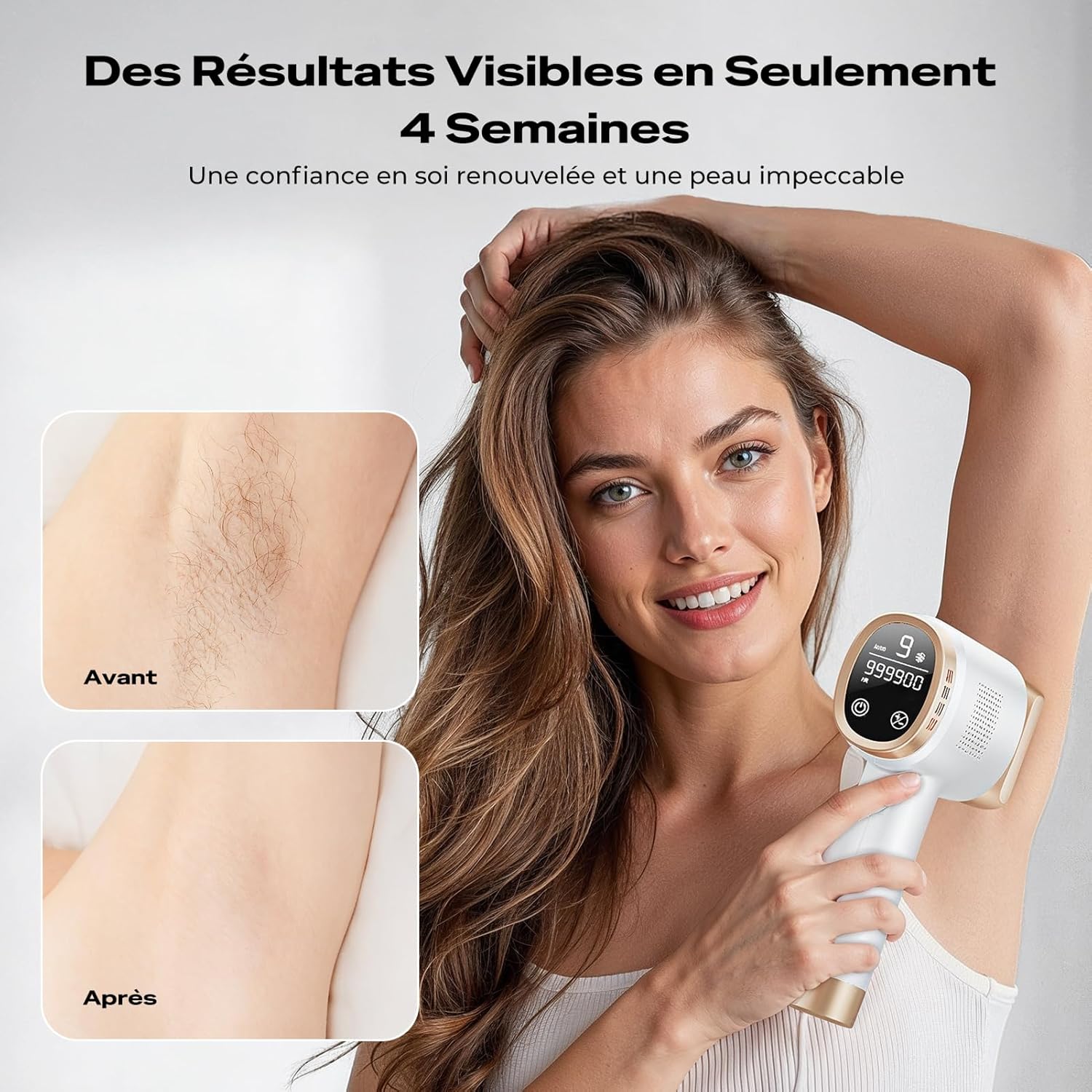 Thumbnail 2 de Épilateur Lumière Pulsée 21J avec Refroidissement à 8 °C et Écran LCD – 9 Niveaux