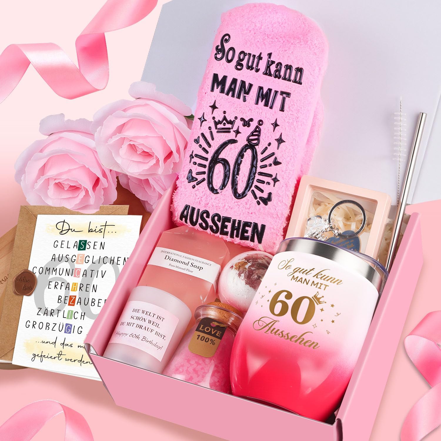 Detalle 2 de Giftota 60 Geburtstag Frau Geschenkset 60