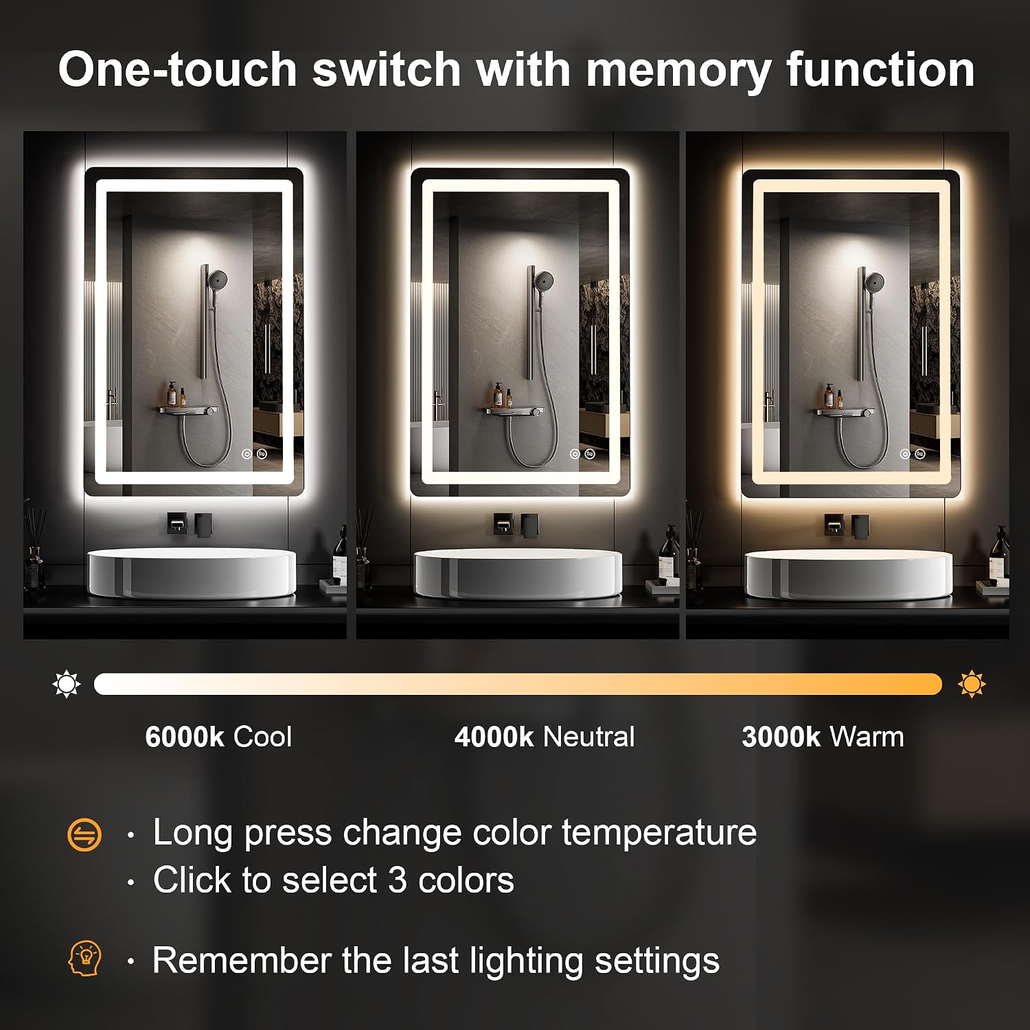 Detalle 1 de LED Bathroom Mirror 20" x 30
