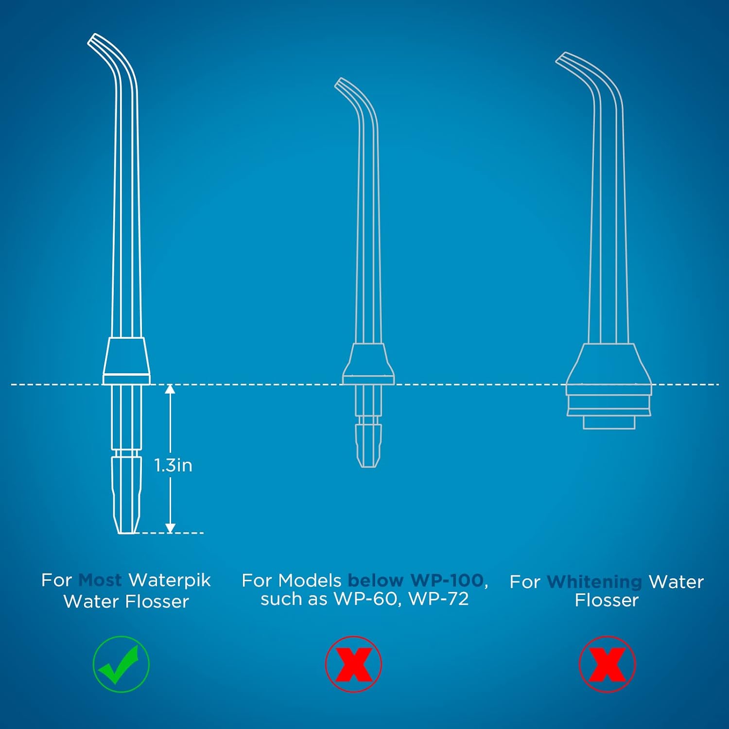 Detalle 2 de Waterpik Replacement Classic Jet Tips 6-pack 🪥