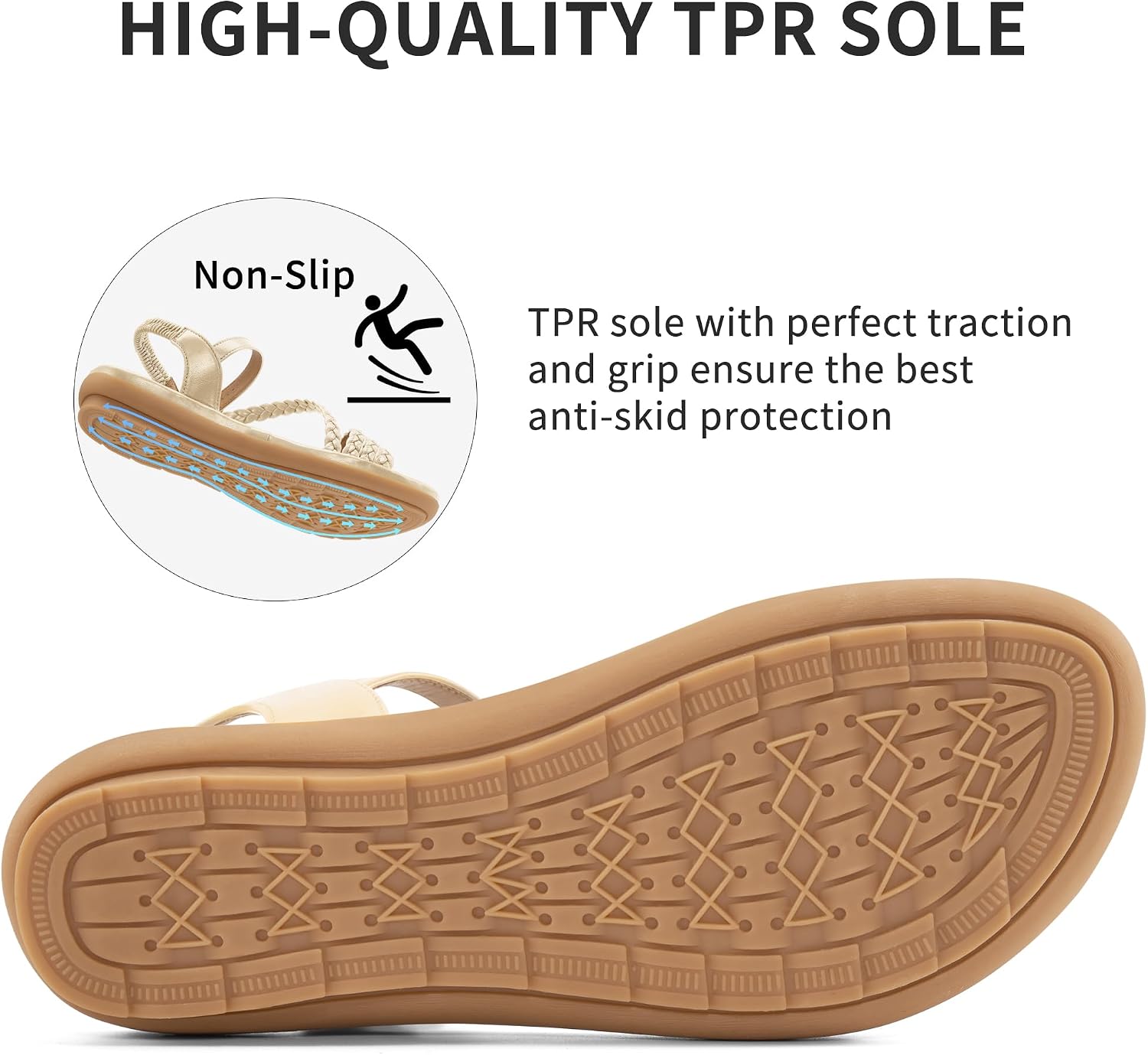 Thumbnail 5 de Aomigoct Dressy Women's Sandals: Comfortable, Lightweight Woven Flat Sandals for All-Day Wear