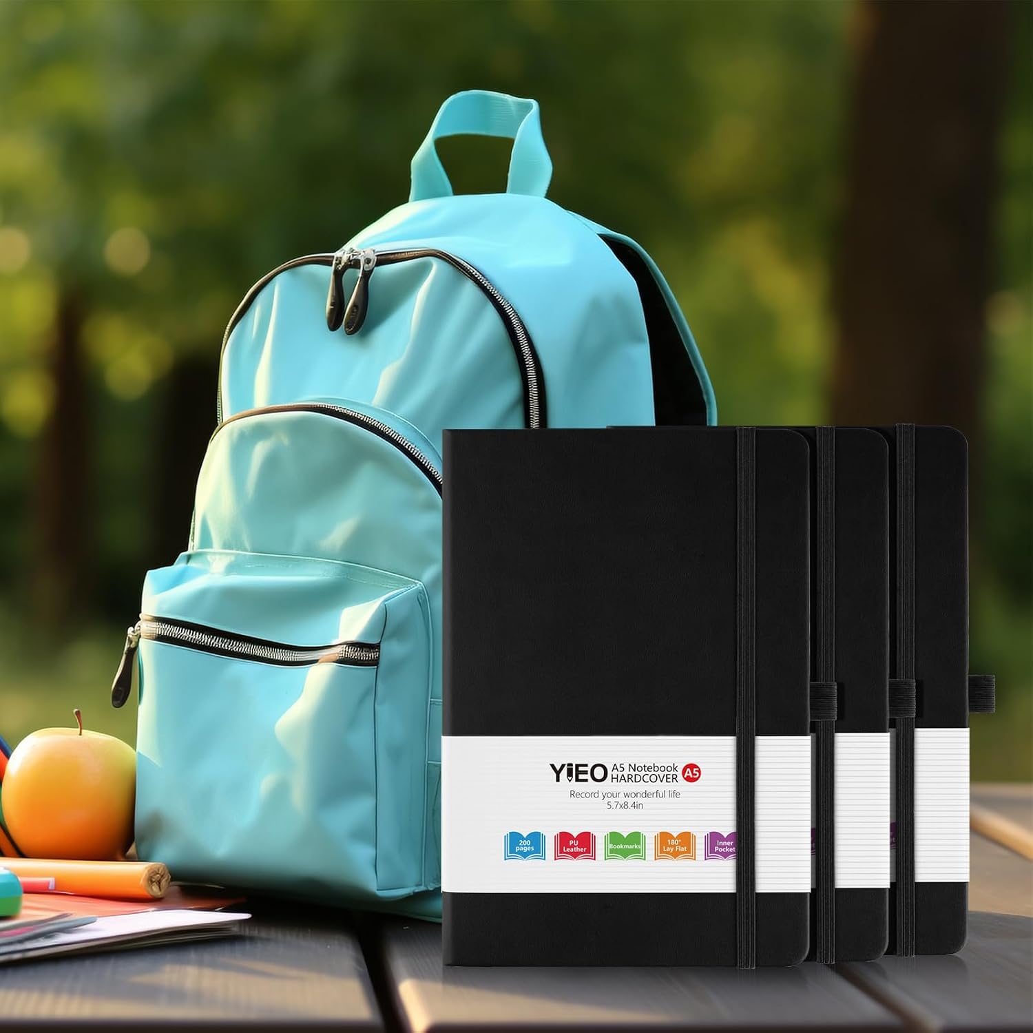 Thumbnail 6 de A5 Lined Notebook 3 Pack, 200 pages