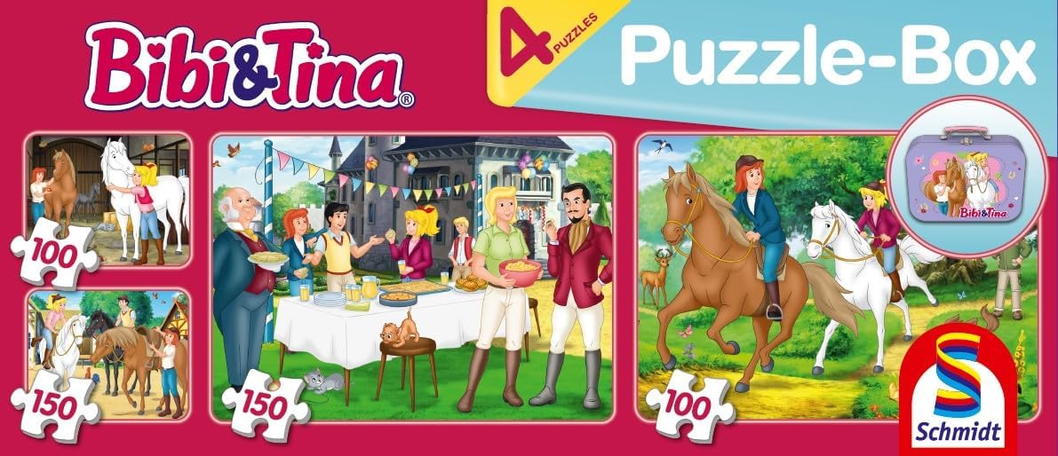 Detalle de Schmidt Spiele 55609 Bibi und Tina Puzzle 2x100/2x150