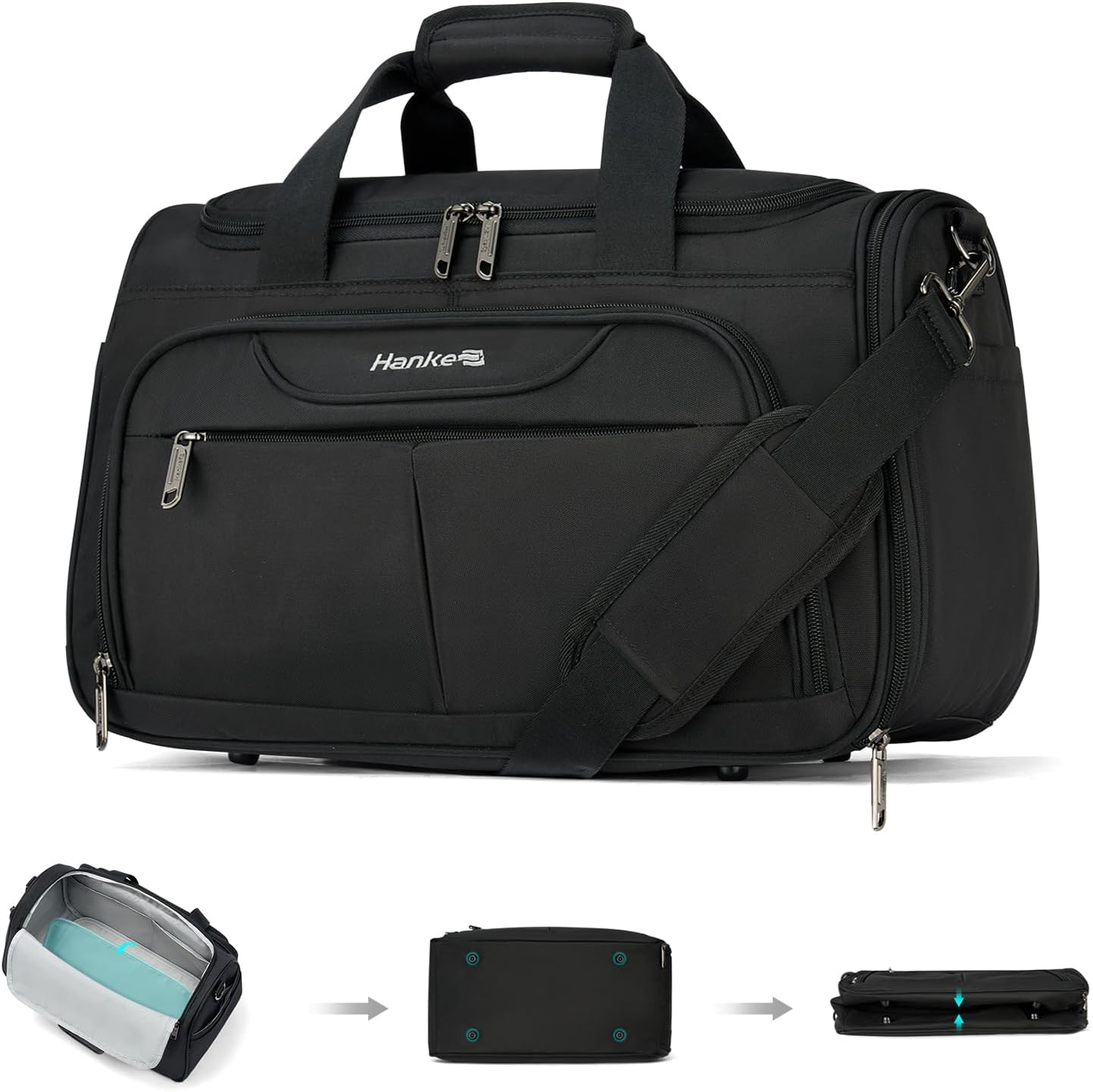 Detalle de Hanke 23L Faltbare Reisetasche – Handgepäck, kompakt & flexibel