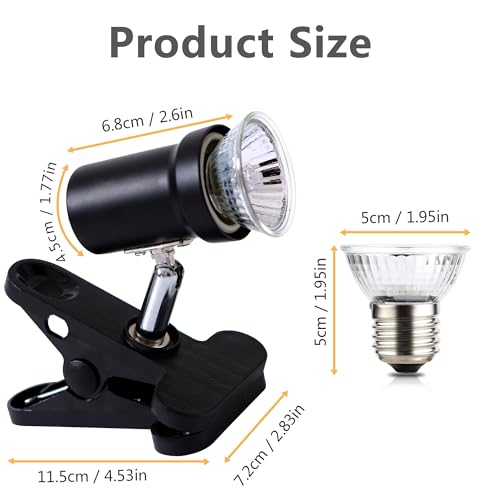 Thumbnail 5 de PewinGo Lampe chauffante pour reptiles, ampoule halogène UVA/UVB 50 W