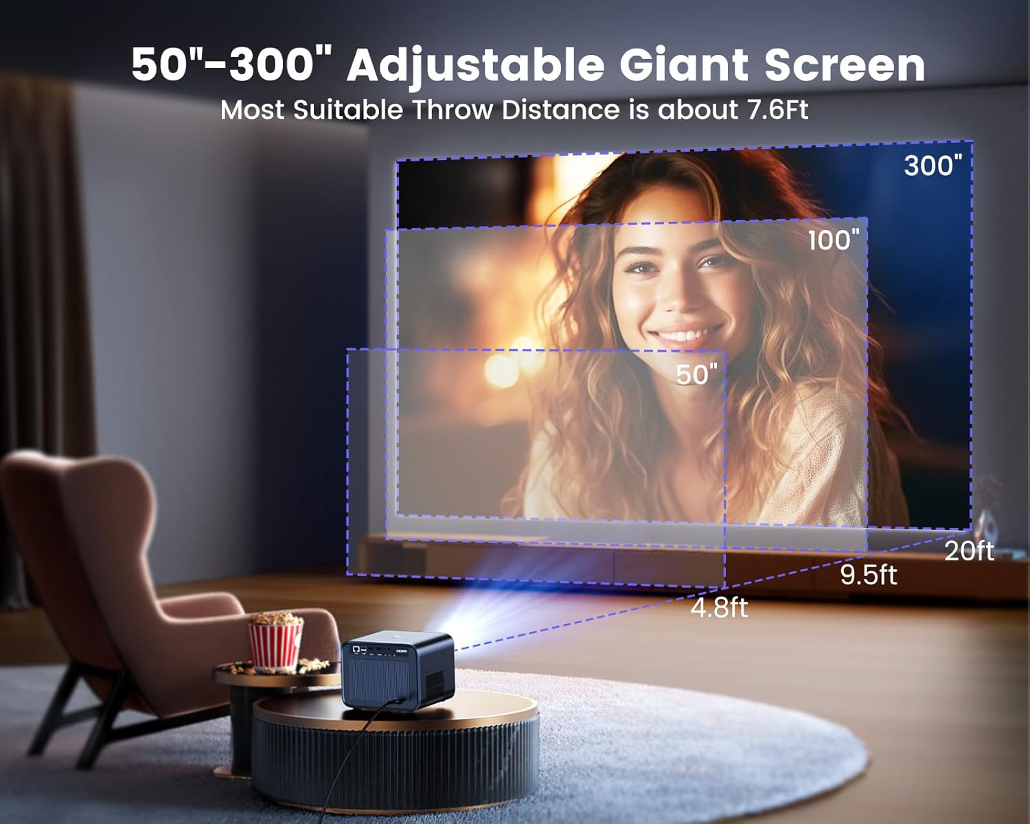 Thumbnail 6 de WiMiUS K9 1080P projector with Netflix access
