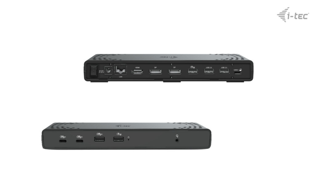 Detalle 1 de Estación de acoplamiento i-tec USB-C Triple Display Gen 2 100W – 3x4K, 7 USB y Ethernet
