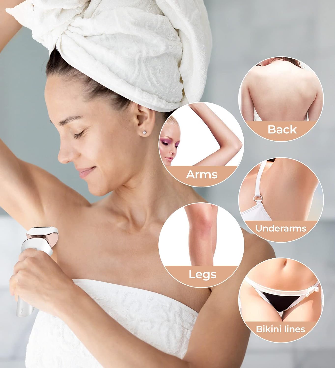 Thumbnail 1 de PRITECH Electric Shaver for Women – Cordless Lady Razor (Wet & Dry, USB Rechargeable)