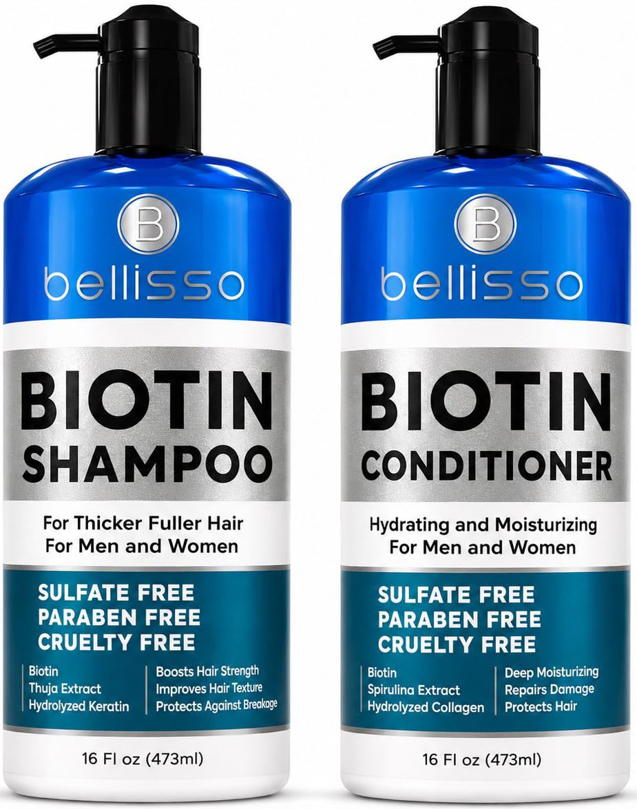 Detalle de BELLISSO Biotin Shampoo and Conditioner Set, Sulfate- and Paraben-Free