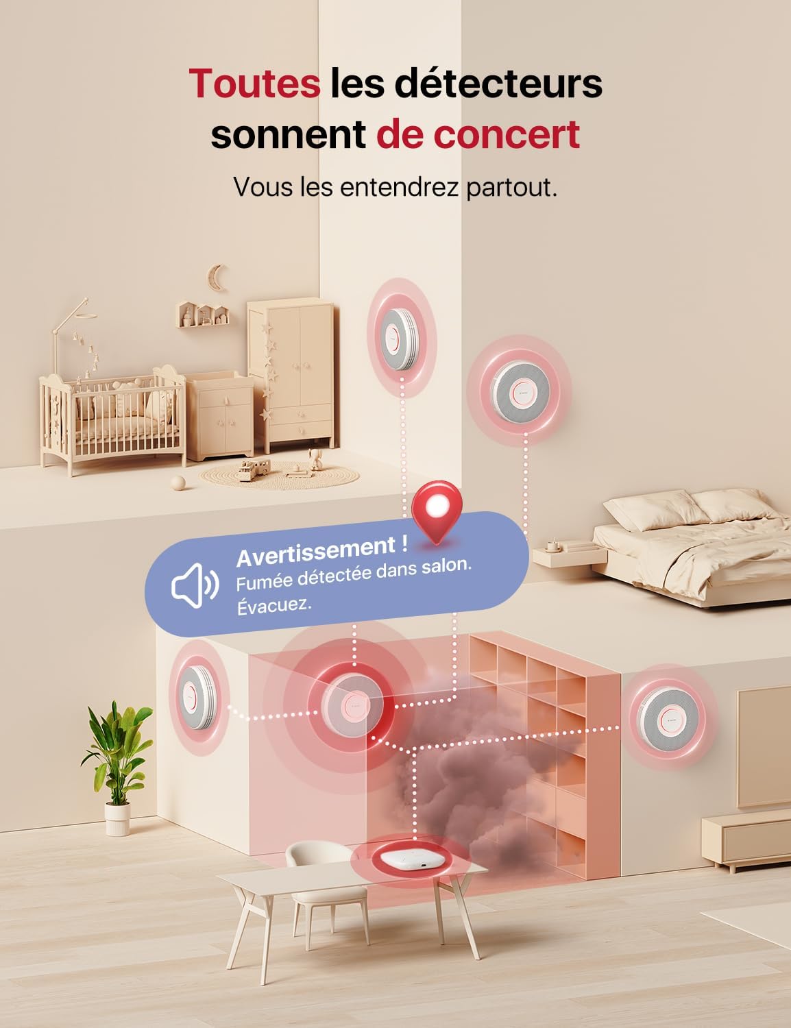 Detalle 1 de X-Sense XS0B-MR61 Détecteur de fumée connecté 10 ans
