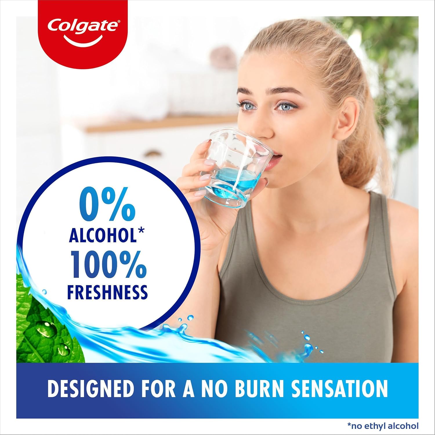 Thumbnail 2 de Colgate Plax Cool Mint Mouthwash 1L – Instant Fresh Breath, No Burn, Plaque Protection