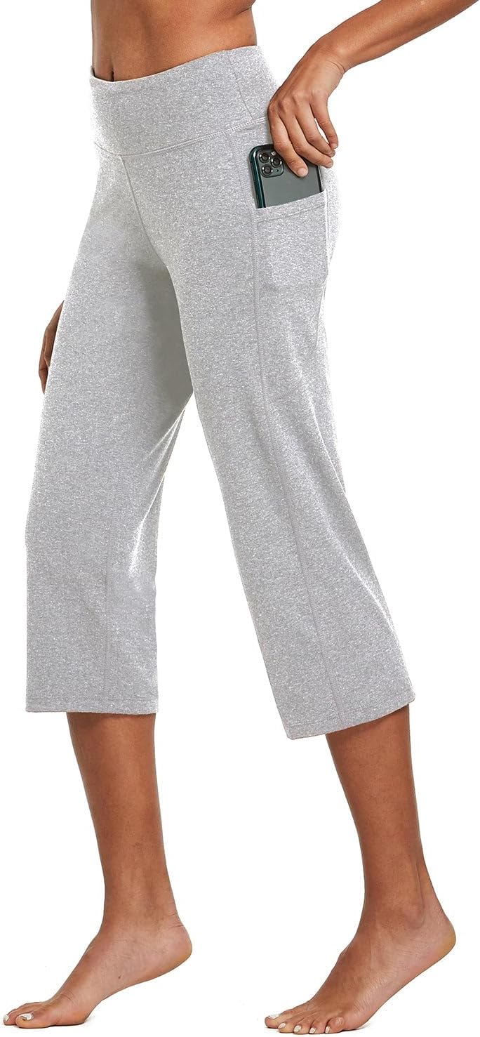 Detalle de Baleaf Women's 21" Capri Pants with Pockets, High Waist—Tummy Control Yoga Leggings for Summer Workout