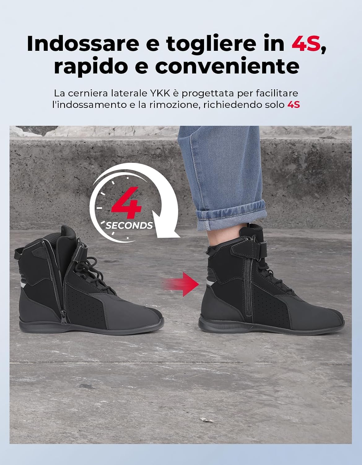 Thumbnail 6 de KEMIMOTO Scarpe Moto Uomo CE traspiranti con rinforzo per il cambio e supporto alla caviglia