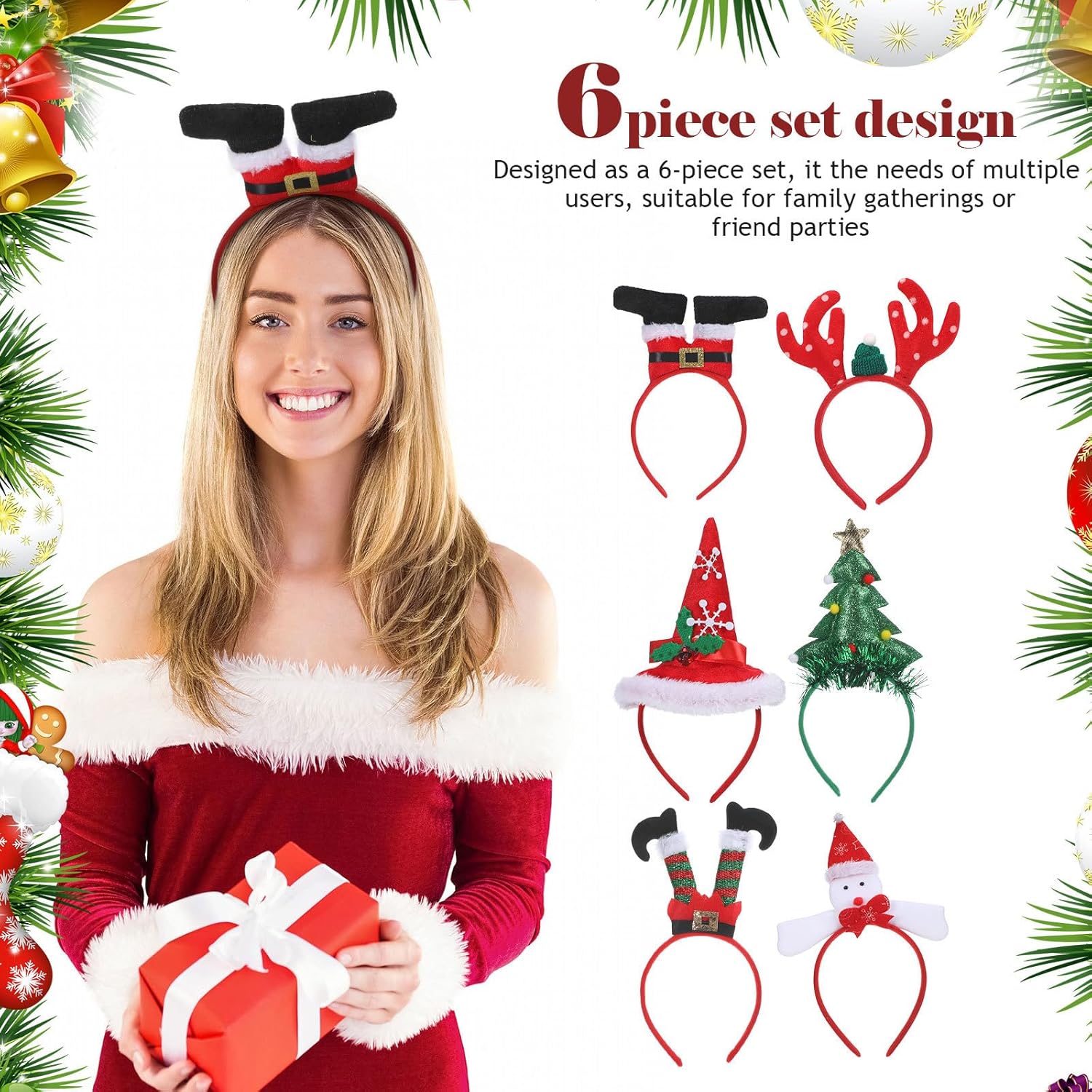 Detalle 2 de Christmas headband set 6 pcs