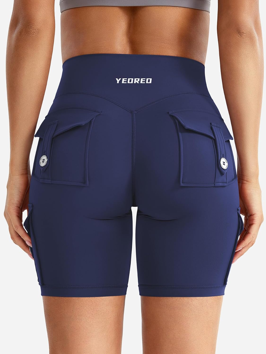Detalle de YEOREO Cargo Workout Shorts 8-Inch