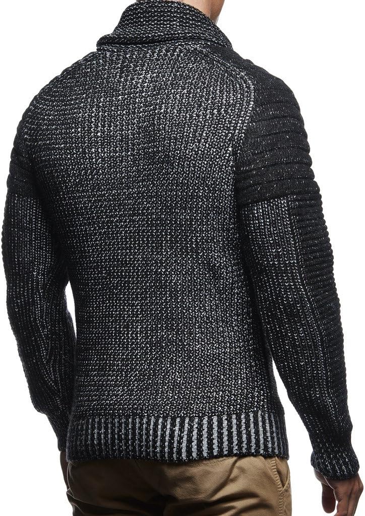 Thumbnail 2 de Leif Nelson Pull en Tricot Hoodie Longsleeve LN5225 pour Hommes