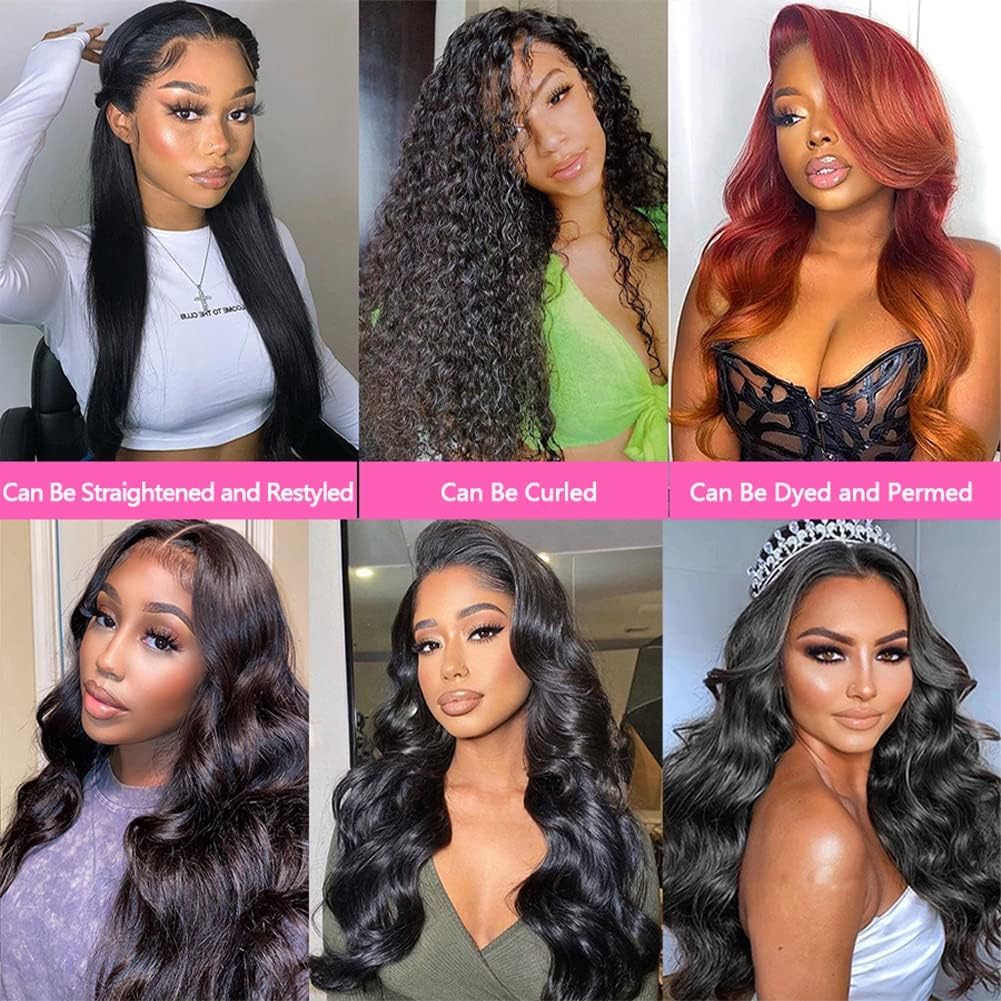 Thumbnail 6 de 12A Body Wave Human Hair 4 Bundles (18/20/22/24 Inch) 100% Remy Virgin Hair Weave Extensions – Natural Black