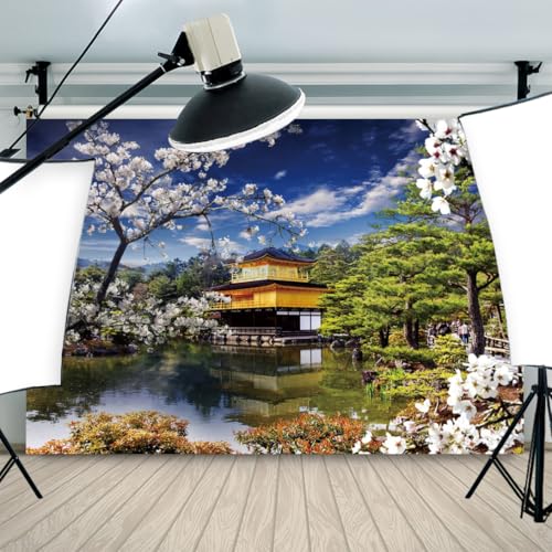 Thumbnail 1 de Aoihrraan 1,5×1 m Japanischer Tempel Hintergrund