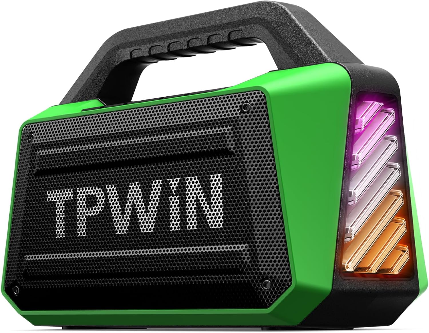 TPWIN Portable Bluetooth Speakers (80W Peak) with BT 5.3, IPX6, TWS & Light Shows - Yellow