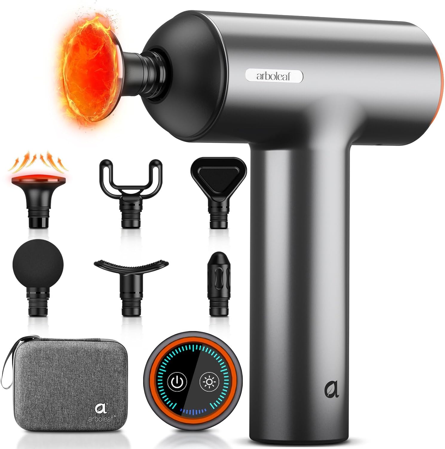 Thumbnail 6 de arboleaf Pistola per Massaggio Muscolare con Caldo e Freddo – 6 velocità, 5 testine, design portatile