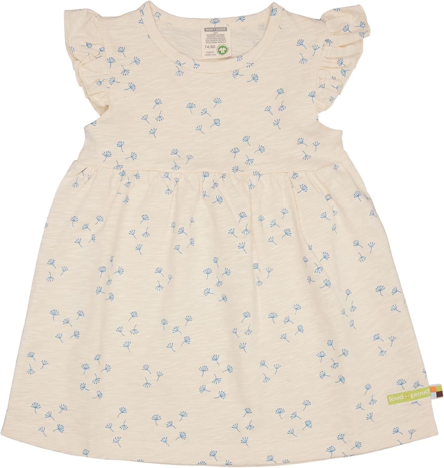 Detalle de Loud + Proud Mädchen Kleid Slub Jersey aus Bio-Baumwolle – GOTS-zertifiziert