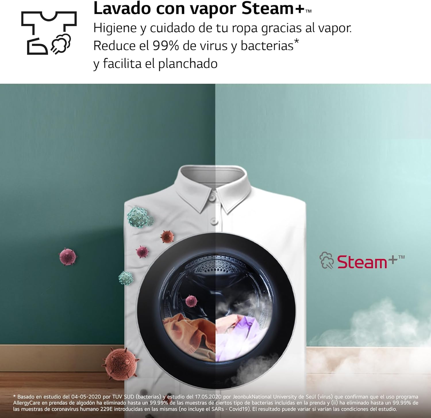 Thumbnail 5 de LG W4X1095NWK Lavadora-Secadora Inverter Direct Drive 9/5 kg con Vapor Steam y Wi-Fi ThinQ