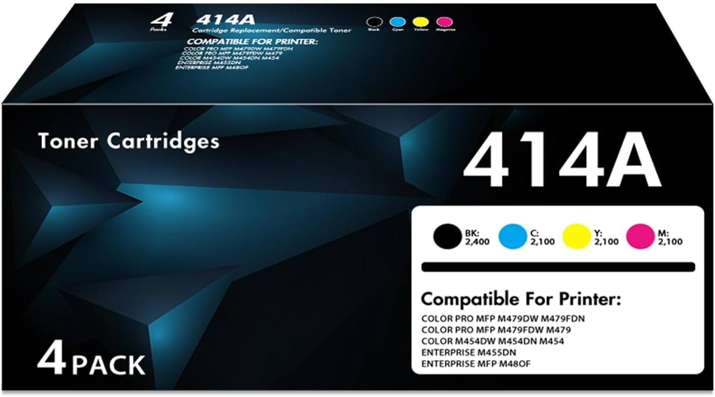 414A Toner 4-Pack for M479fdw 2,400-page