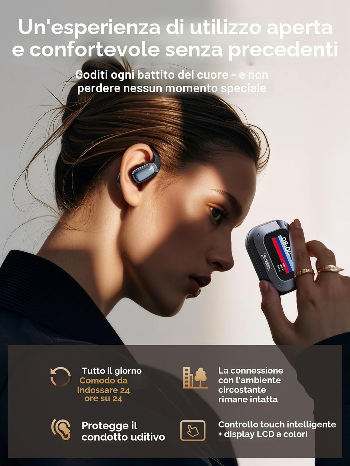 Thumbnail 4 de AI Cuffie Traduzione Simultanea 3-in-1: Auricolari Bluetooth 5.4 con 134 lingue, ENC e 60 ore di autonomia