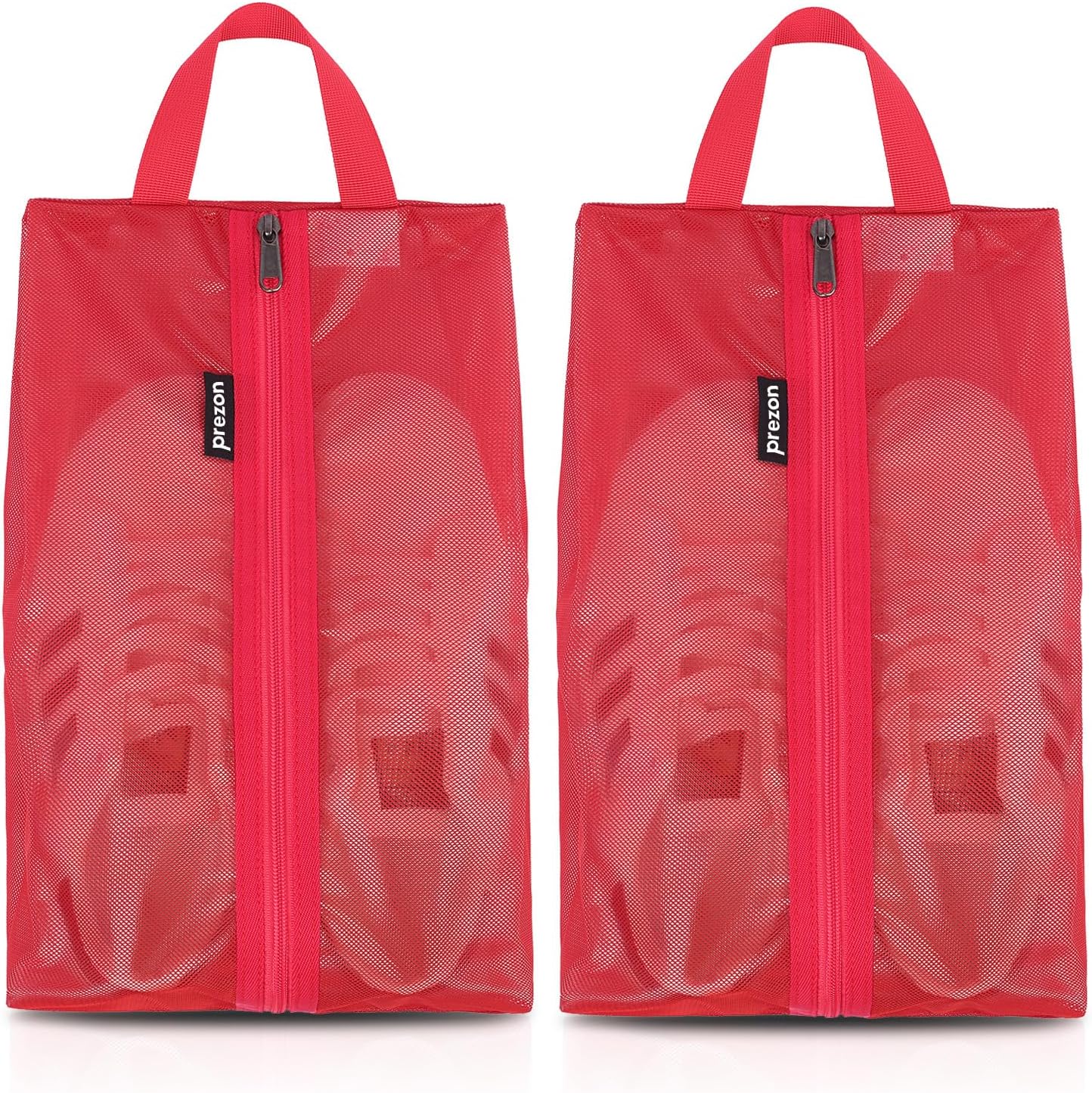 Detalle de Prezon sac à chaussures de voyage en maille TPU imperméable avec fermeture éclair YKK