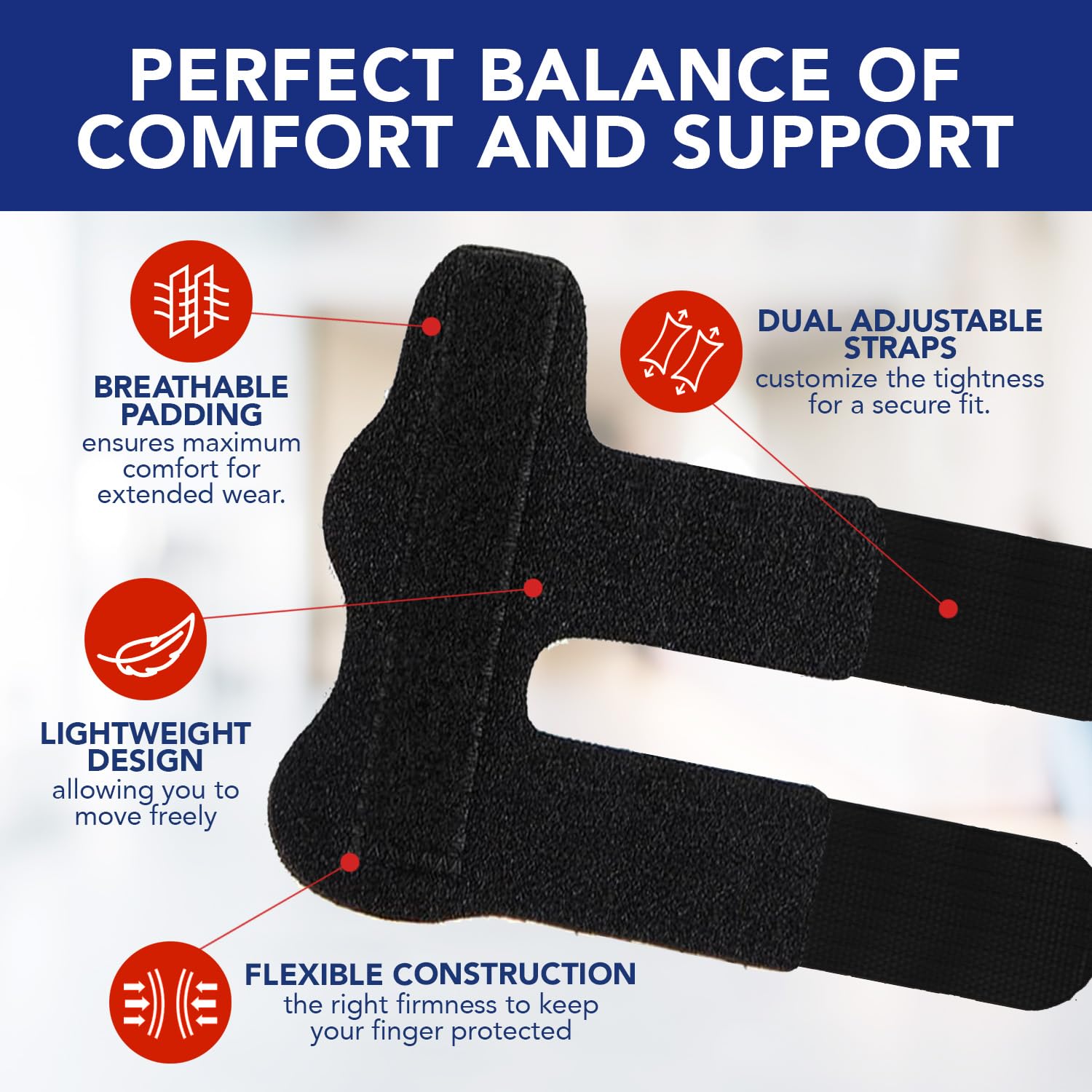 Detalle de Doctor-Developed Trigger Finger Splint 2-pack 🩺
