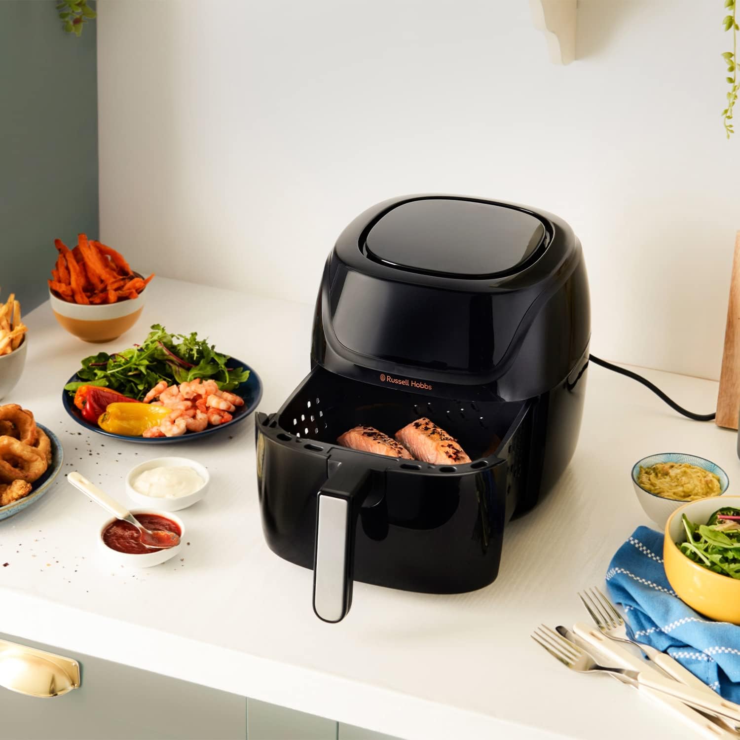 Thumbnail 6 de Russell Hobbs 4L Rapid Digital Air Fryer: Practical, Energy-Saving Frying with 7 Cooking Functions