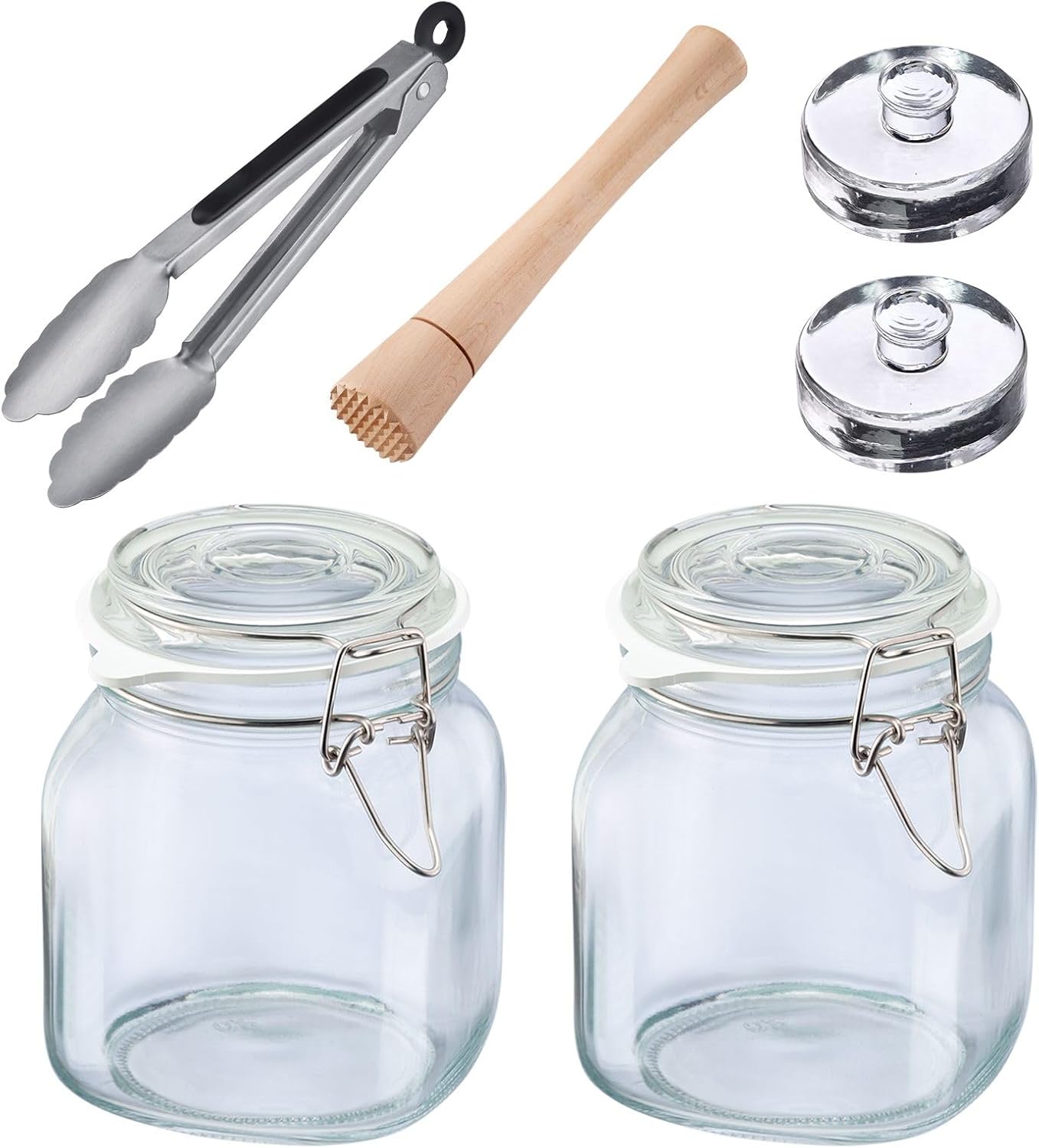 Thumbnail 6 de Westmark Fermentiergewichte – Fermentierset mit 4 Glasgewichten Ø 7 cm