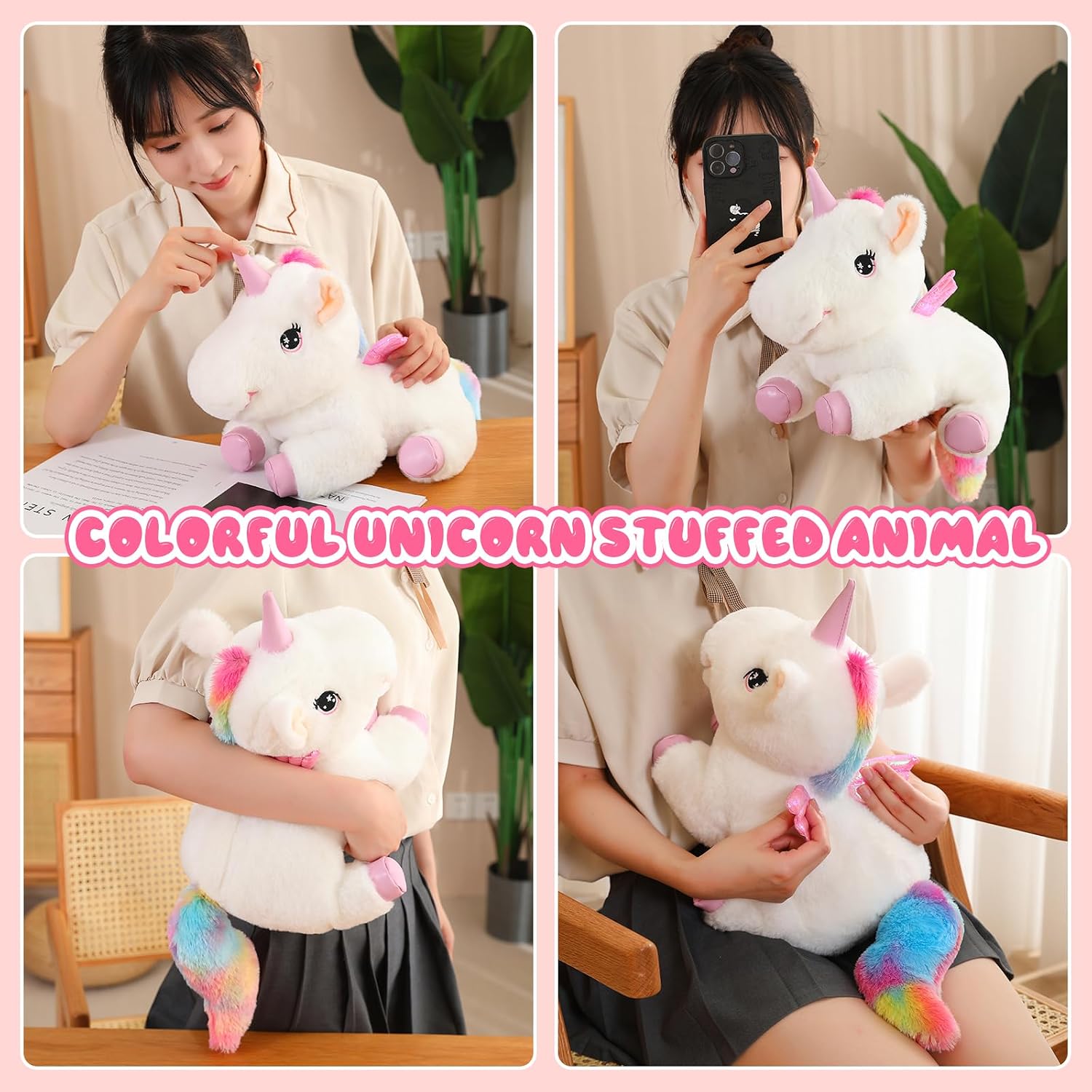 Thumbnail 1 de SQEQE Einhorn Plüschset mit 4 Baby Einhörnern